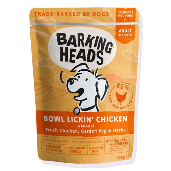 Barking Heads Bowl Lickin Chicken Υγρή Τροφή Κοτόπουλο Ελ. Βοσκής 300gr