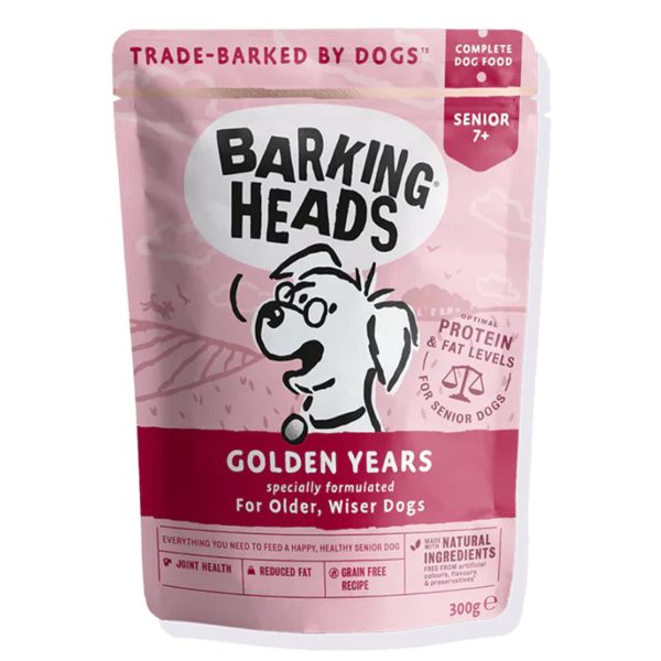 Barking Heads Golden Years FR Chicken & Salmon Υγρή Τροφή Κοτόπουλο Ελ. Βοσκής & Σολομός 300gr