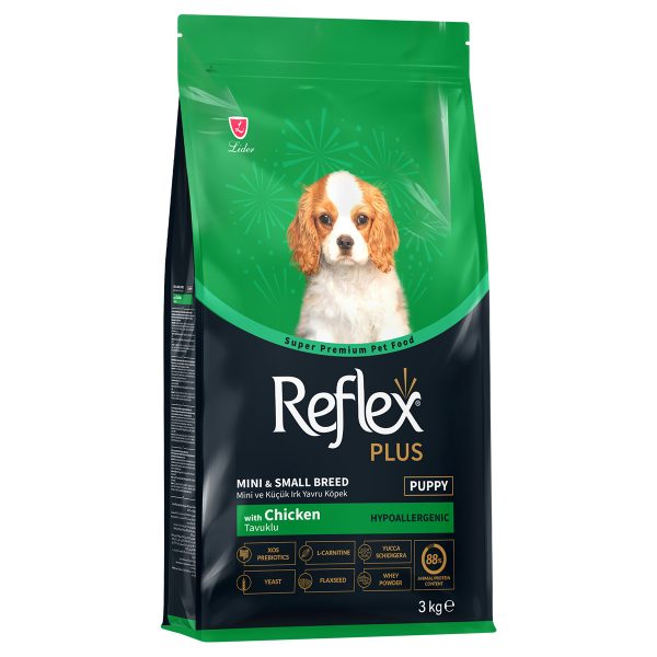 Reflex Plus Dog Puppy Mini Small Chicken Ξηρά Τροφή Κοτόπουλο 3kg