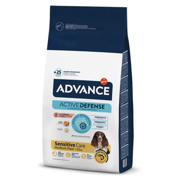 Advance Medium Maxi Sensitive Ξηρά Τροφή Σολομός & Ρύζι 12kg