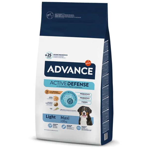 Advance Maxi Light Ξηρά Τροφή Κοτόπουλο & Ρύζι 12kg