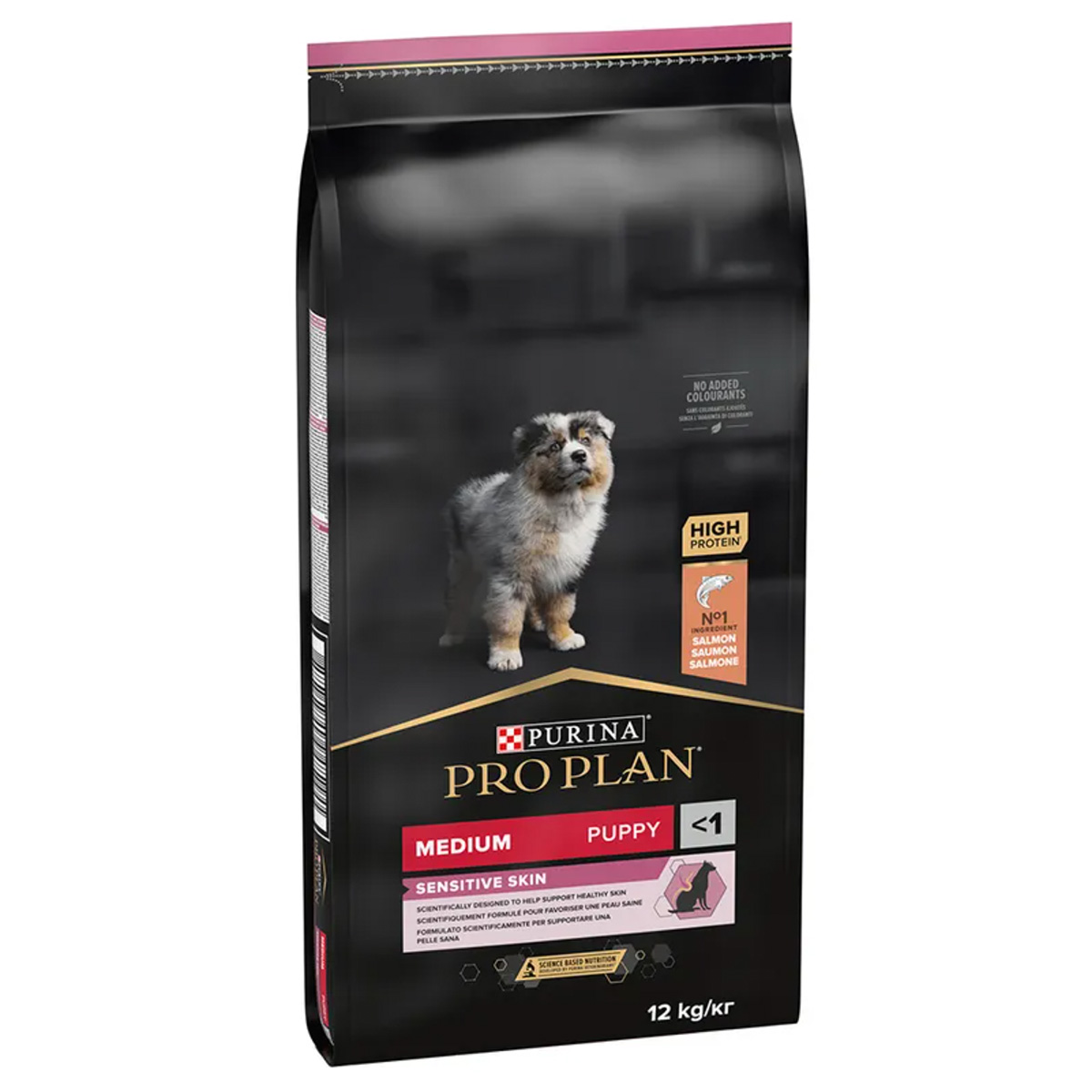 a Purina Pro Plan Sensitive Skin Puppy Medium Ξηρά Τροφή Για Κουτάβια Σολομός 12kg - Image 1