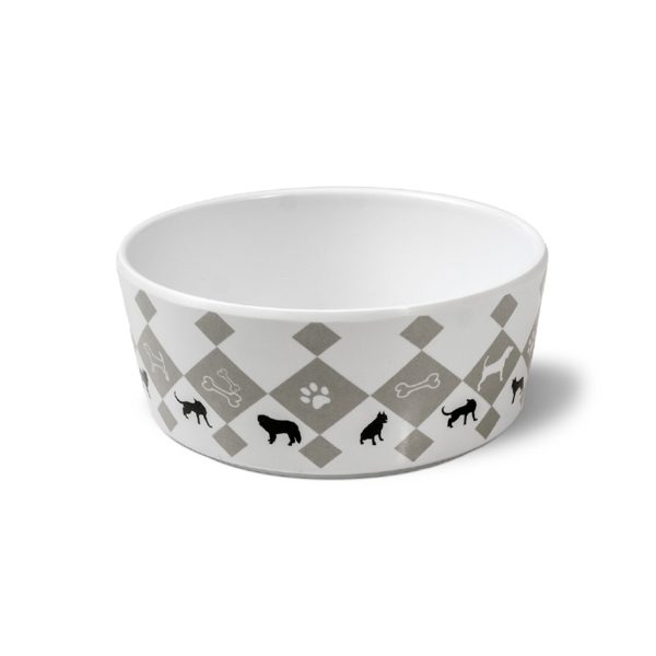 Glee Pattern Small Μπολ Μελαμίνης Φαγητού & Νερού Για Σκύλους & Γάτες 500ml