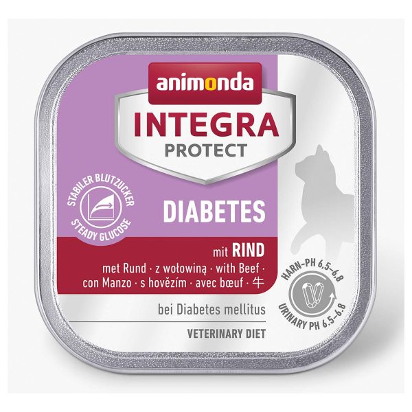 Animonda Integra Protect Diabetes Κλινική Υγρή Τροφή Για Γάτες Βοδινό 100gr