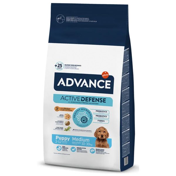 Advance Puppy Medium Chicken Rice Ξηρά Τροφή Κοτόπουλο & Ρύζι 3kg