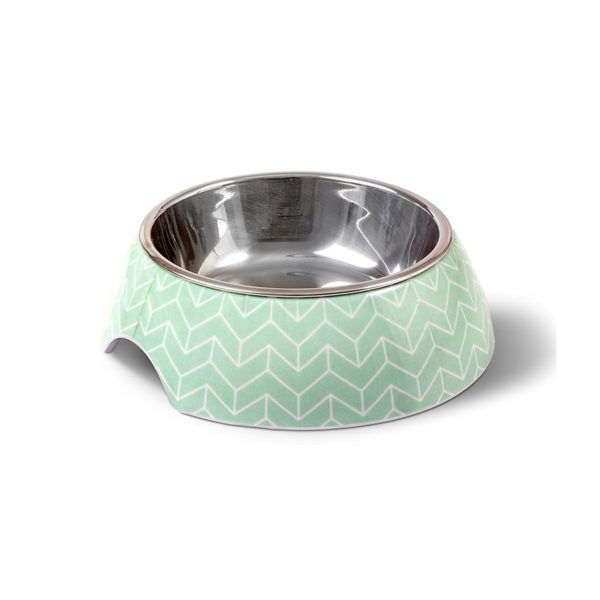 Glee Arrow Large Μπολ Μελαμίνης Φαγητού & Νερού Με Ανοξείδωτο Κάδο Για Σκύλους & Γάτες 700ml