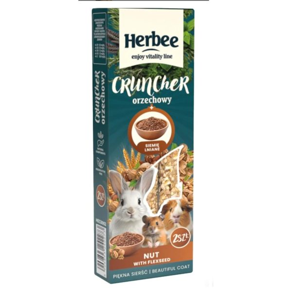 Herbee Cruncher Μείγμα Σπόρων Για Τρωκτικά Με Ξηρούς Καρπούς & Λιναρόσπορο 115gr