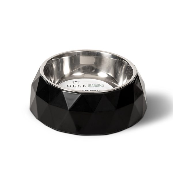 Glee Diamond Large Μπολ Μελαμίνης Φαγητού & Νερού με Ανοξείδωτο Κάδο Για Σκύλους & Γάτες 700ml
