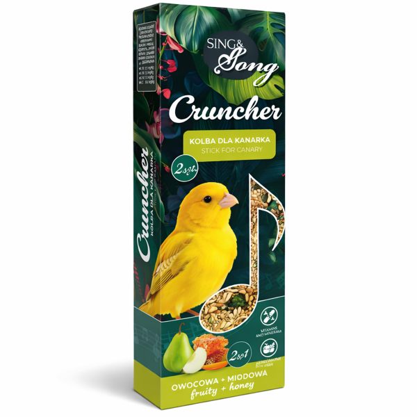 Sing&Song Cruncher Μείγμα Σπόρων Για Κανάρια Με Φρούτα & Μέλι 85gr