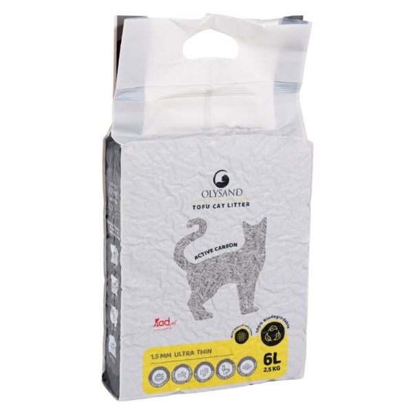 Olysand Άμμος - Τοφού Υγιεινής Για Γάτες Ενεργός Άνθρακας 2.5kg 6L