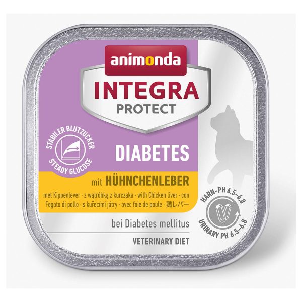 Animonda Integra Protect Diabetes Κλινική Υγρή Τροφή Για Γάτες Κοτόπουλο & Συκώτι 100gr