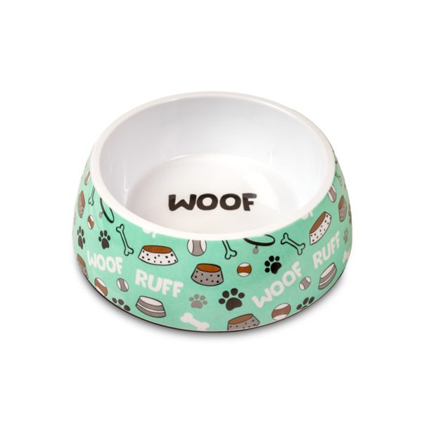 Glee Woof Ruff Medium Μπολ Μελαμίνης Φαγητού & Νερού Για Σκύλους & Γάτες 500ml