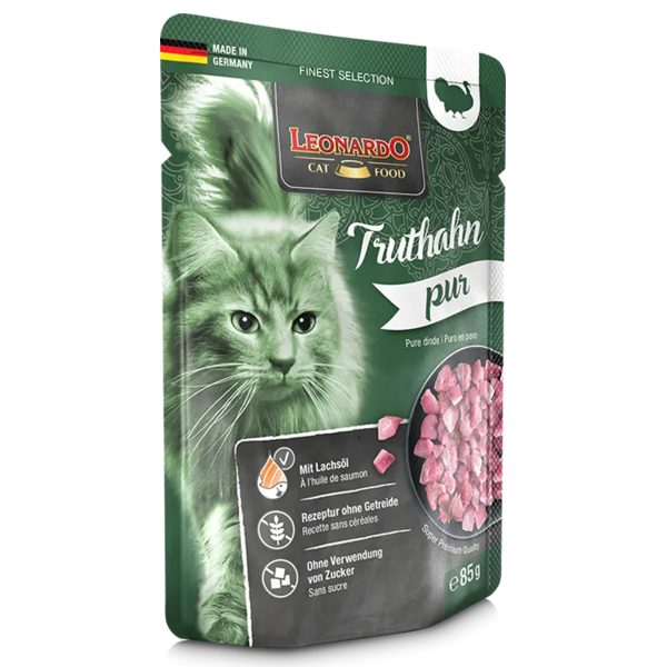 Leonardo Cat Finest Selection Adult Turkey Υγρή Τροφή Για Γάτες Γαλοπούλα 85gr