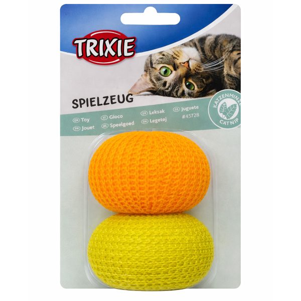 Trixie Knitted Balls Πλεκτές Μπάλες Για Γάτες 2τεμ.