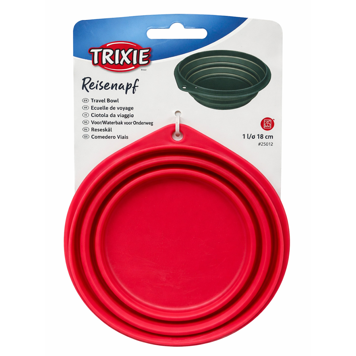 1 Trixie Travel Bowl Αναδιπλούμενο Ελαστικό Μπολ 18cm - Image 1