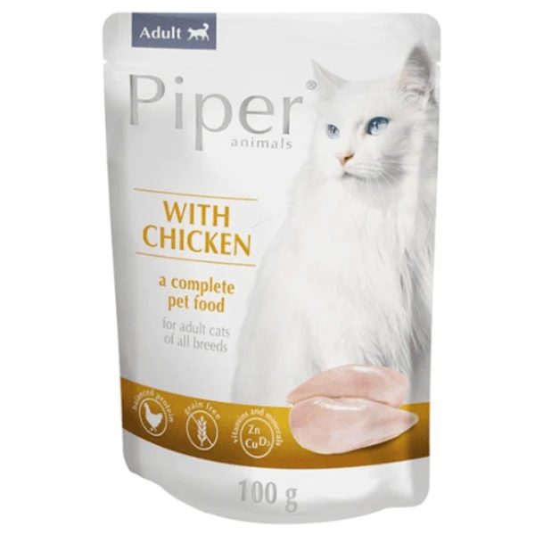 Piper Adult Cat Chicken Υγρή Τροφή Για Γάτες Κοτόπουλο 100gr