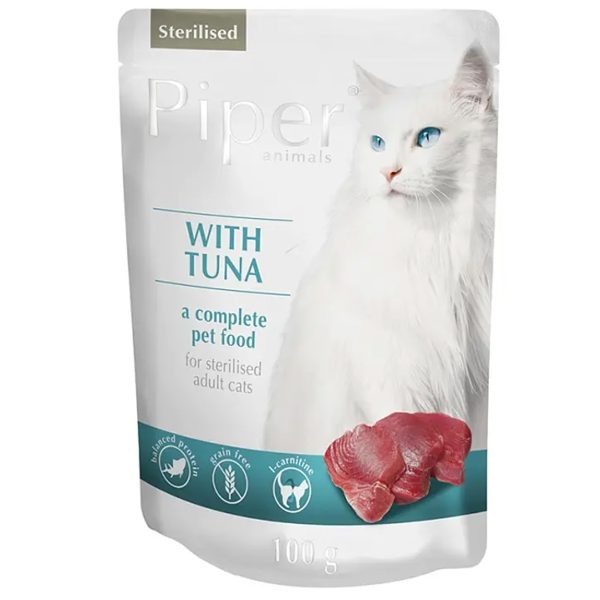 Piper Adult Cat Sterilised Tuna Υγρή Τροφή Για Στειρωμένες Γάτες Τόνος 100gr