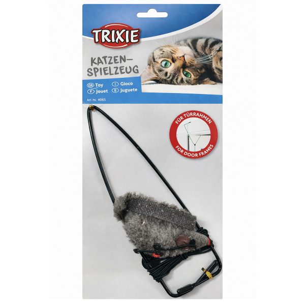 Trixie Mouse For Doorframes Διαδραστικό Παιχνίδι-Ποντίκι Για Γάτες 8cm