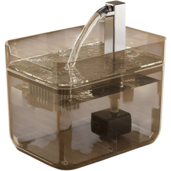 Pet's Choice Ηλεκτρική Ποτίστρα Με Βρύση Γκρι Σκούρο 1.5L