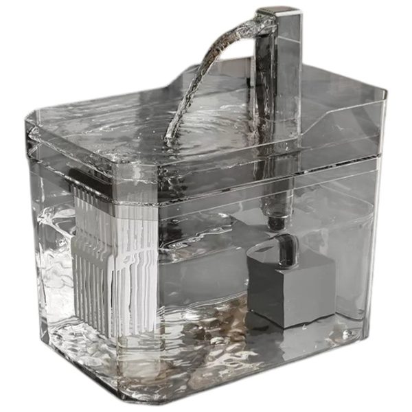 Pet's Choice Ηλεκτρική Ποτίστρα Με Βρύση Γκρι Ανοιχτό 1.5L