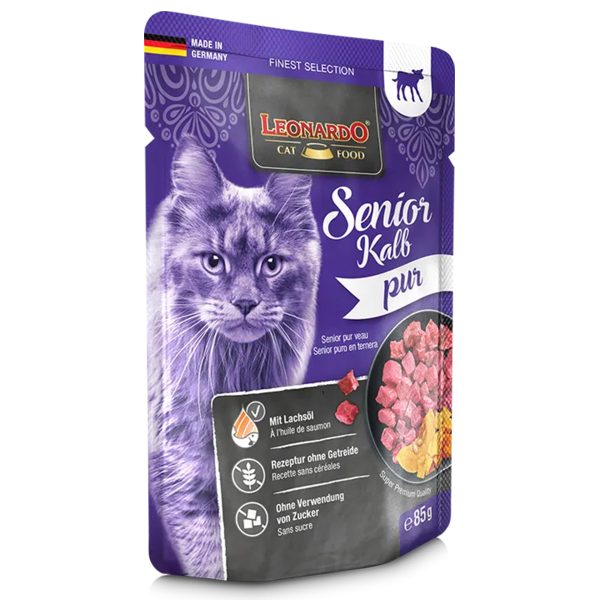 Leonardo Cat Finest Selection Senior Beef Υγρή Τροφή Για Γάτες Μοσχάρι 85gr