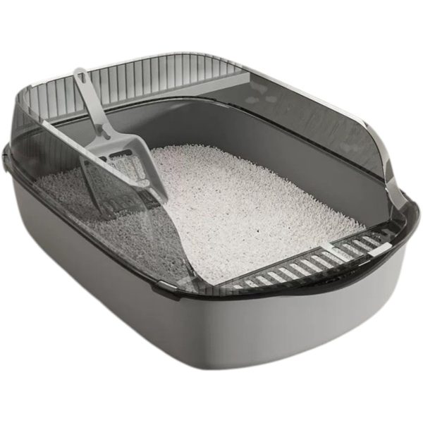 Pet's Choice Τουαλέτα Γάτας Με Υπερυψωμένα Τοιχώματα Γκρι