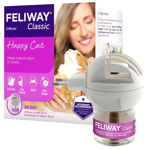 Feliway Classic Συσκευή Φερομόνης Για Γάτες + Ανταλλακτικό 48ml
