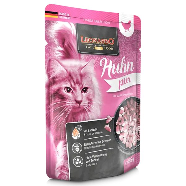 Leonardo Cat Finest Selection Adult Chicken Υγρή Τροφή Για Γάτες Κοτόπουλο 85gr