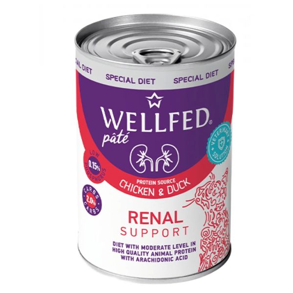 Wellfed Renal Support Cat Duck & Chicken Κλινική Υγρή Τροφή Πάπια & Κοτόπουλο Πατέ 400gr
