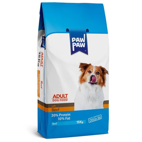 Paw Paw Adult Beef Ξηρά Τροφή Για Ενήλικους Σκύλους Βοδινό 15kg