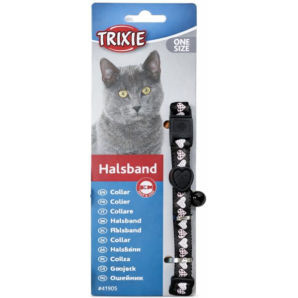 Trixie Cat Collar One Size Περιλαίμιο Για Γάτες Με Σχέδιο & Κουδουνάκι