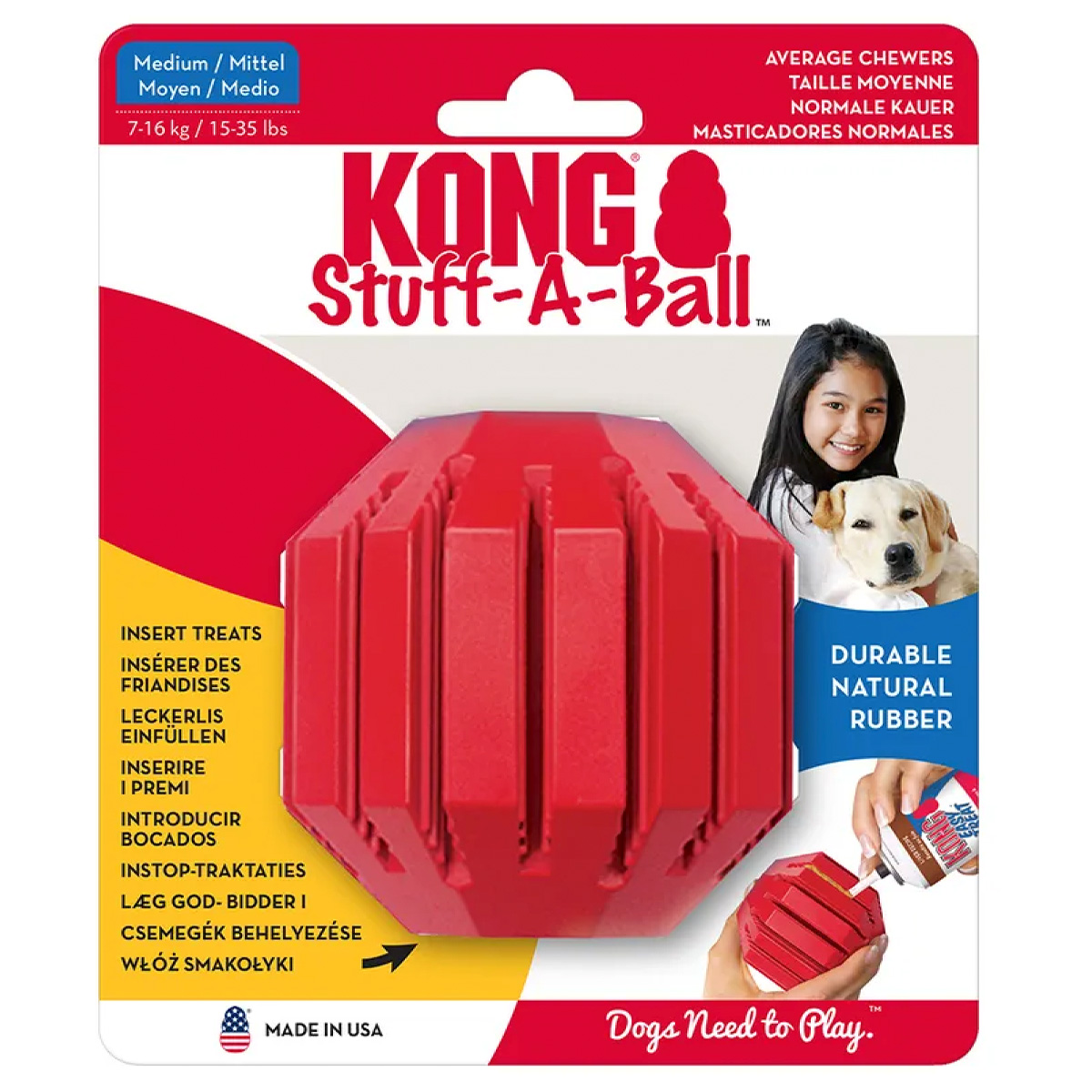 2 Kong Stuff-A-Ball Small/Medium/Large Παιχνίδι Απασχόλησης Για Σκύλους - Image 1