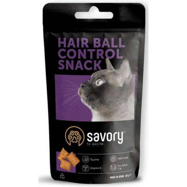 Savory Cat Snacks Pillow Hair Ball Control Λιχουδιές Για Γάτες 60gr